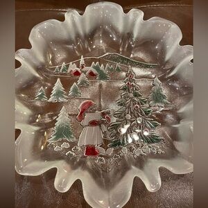 Mikasa christmas story 9 3/4" bon bon plate candy dish